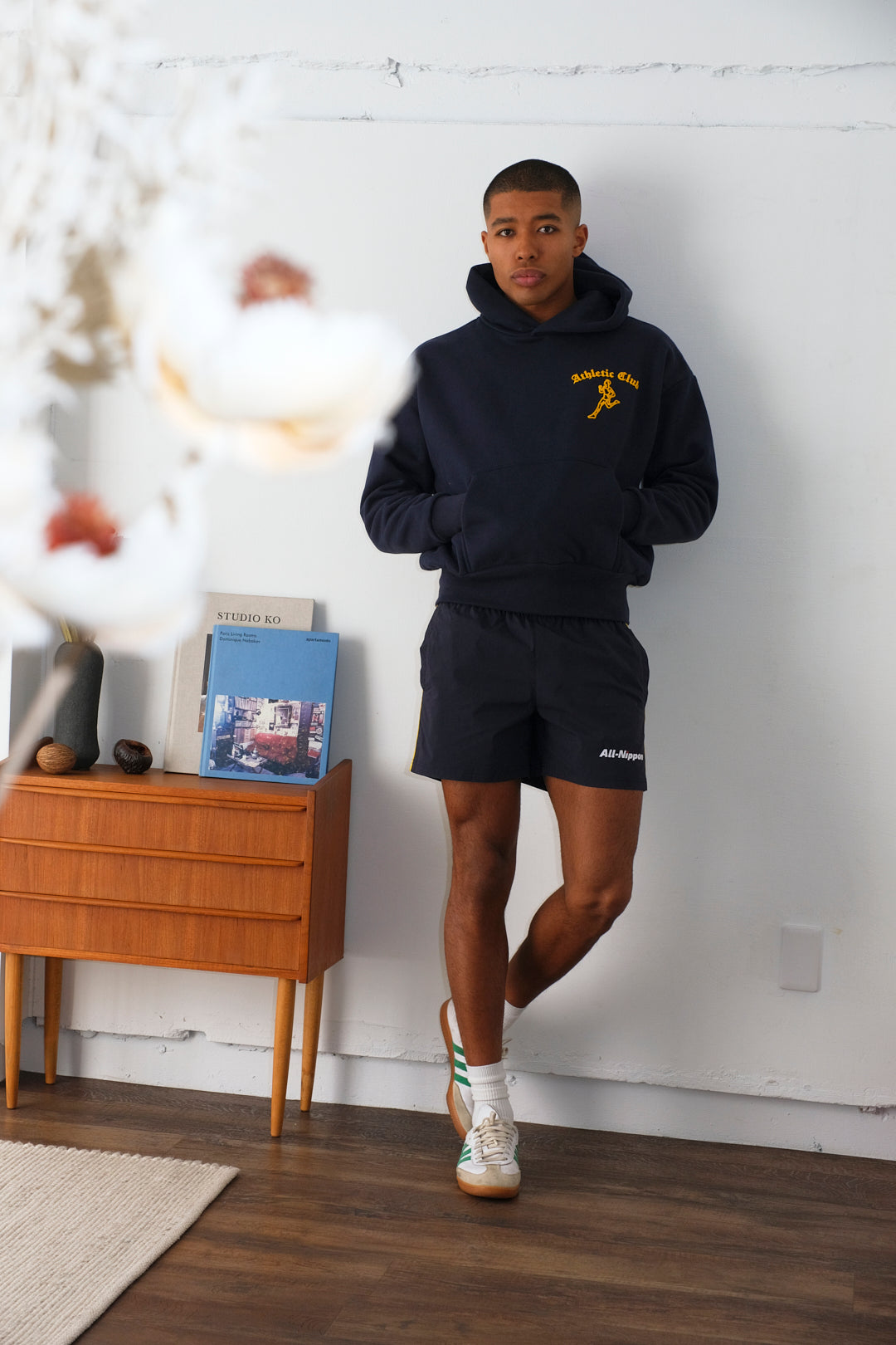 The Running man logo hoodie (Navy Blue) *PRE-ORDER