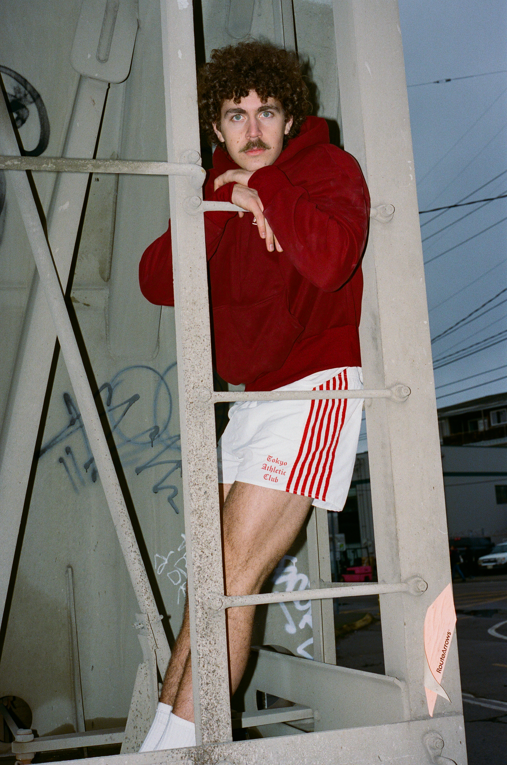 The Maroon Running Man logo hoodie