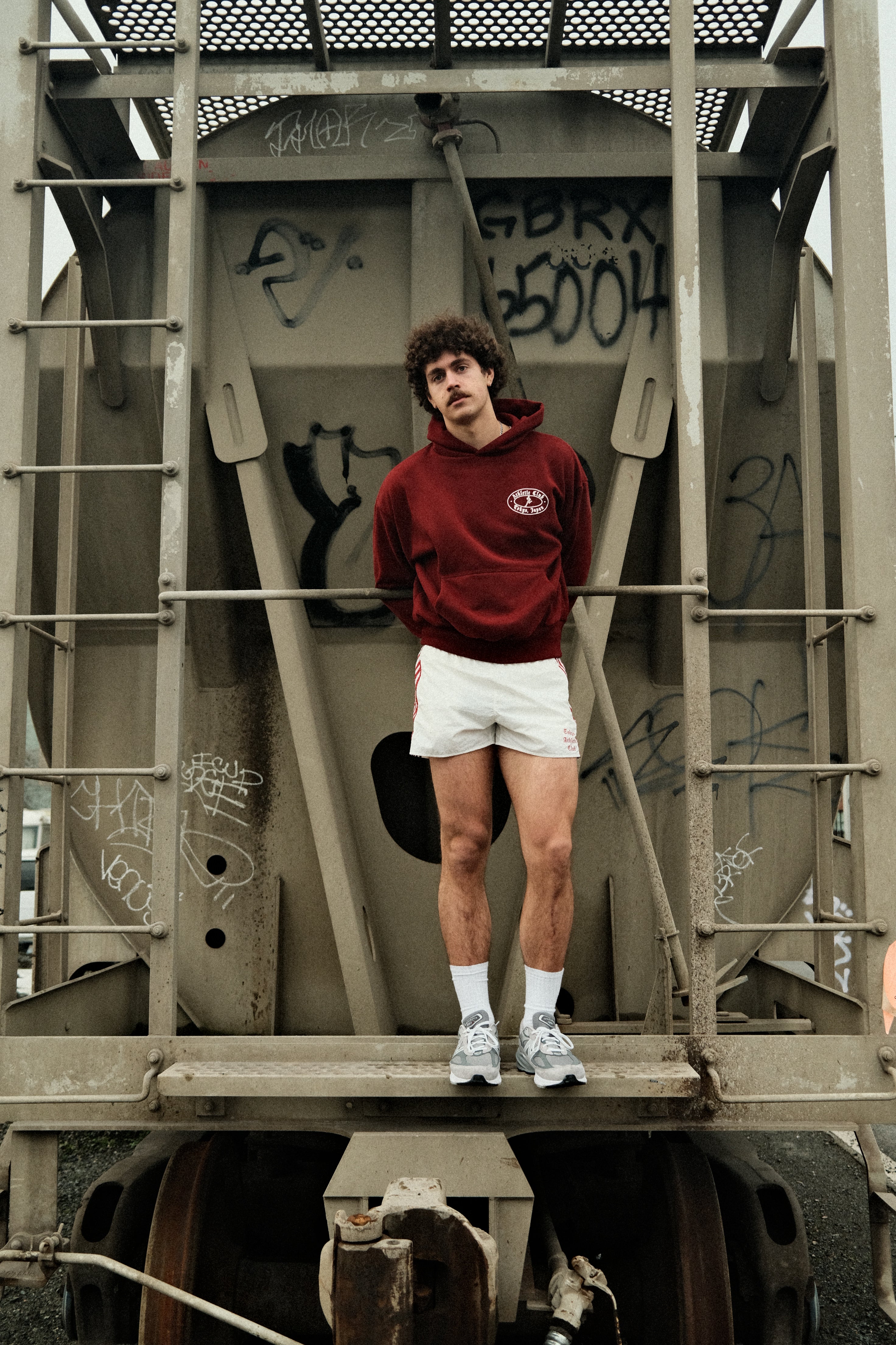 The Maroon Running Man logo hoodie