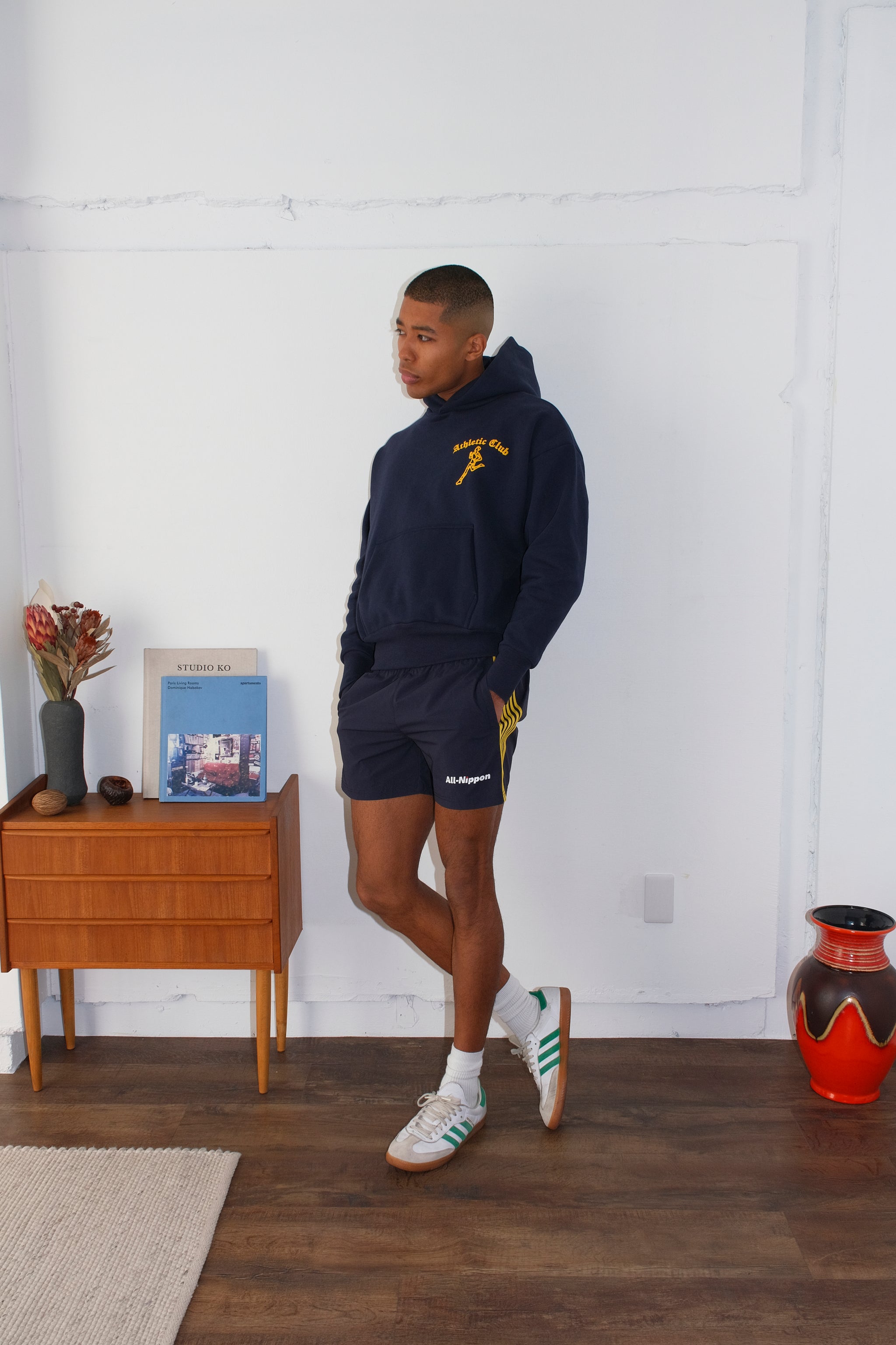 The Running man logo hoodie (Navy Blue) *PRE-ORDER