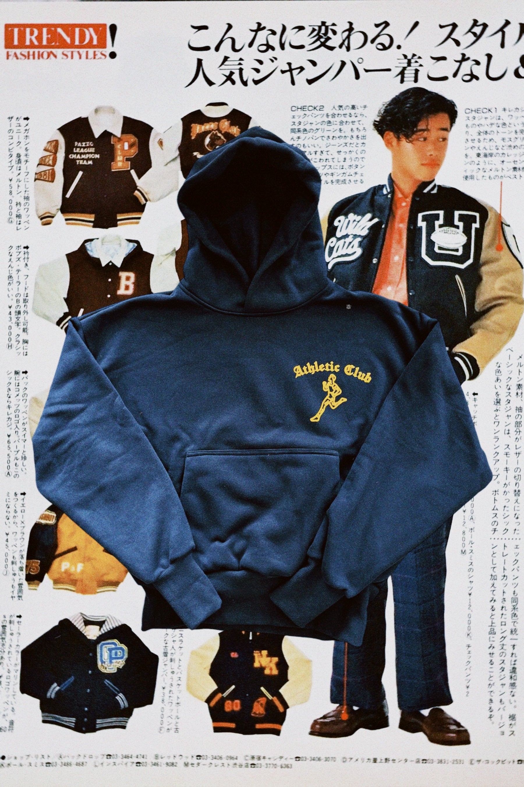 The Running man logo hoodie (Navy Blue) *PRE-ORDER