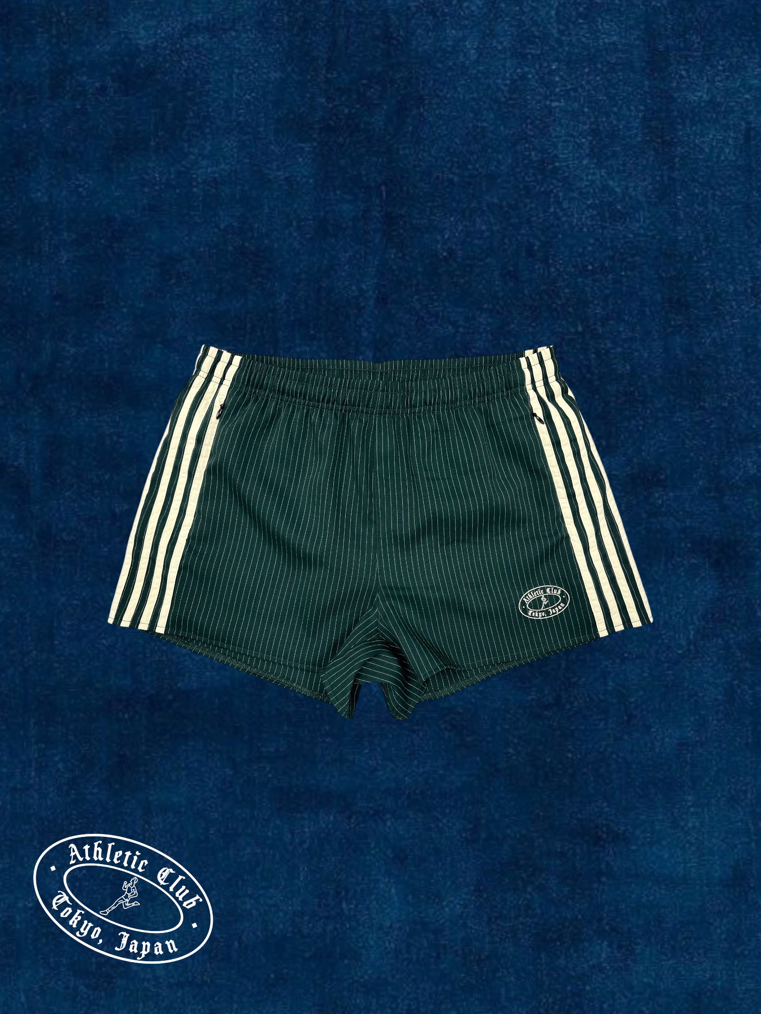 Varsity Pinstripe shorts (Green and baby yellow)