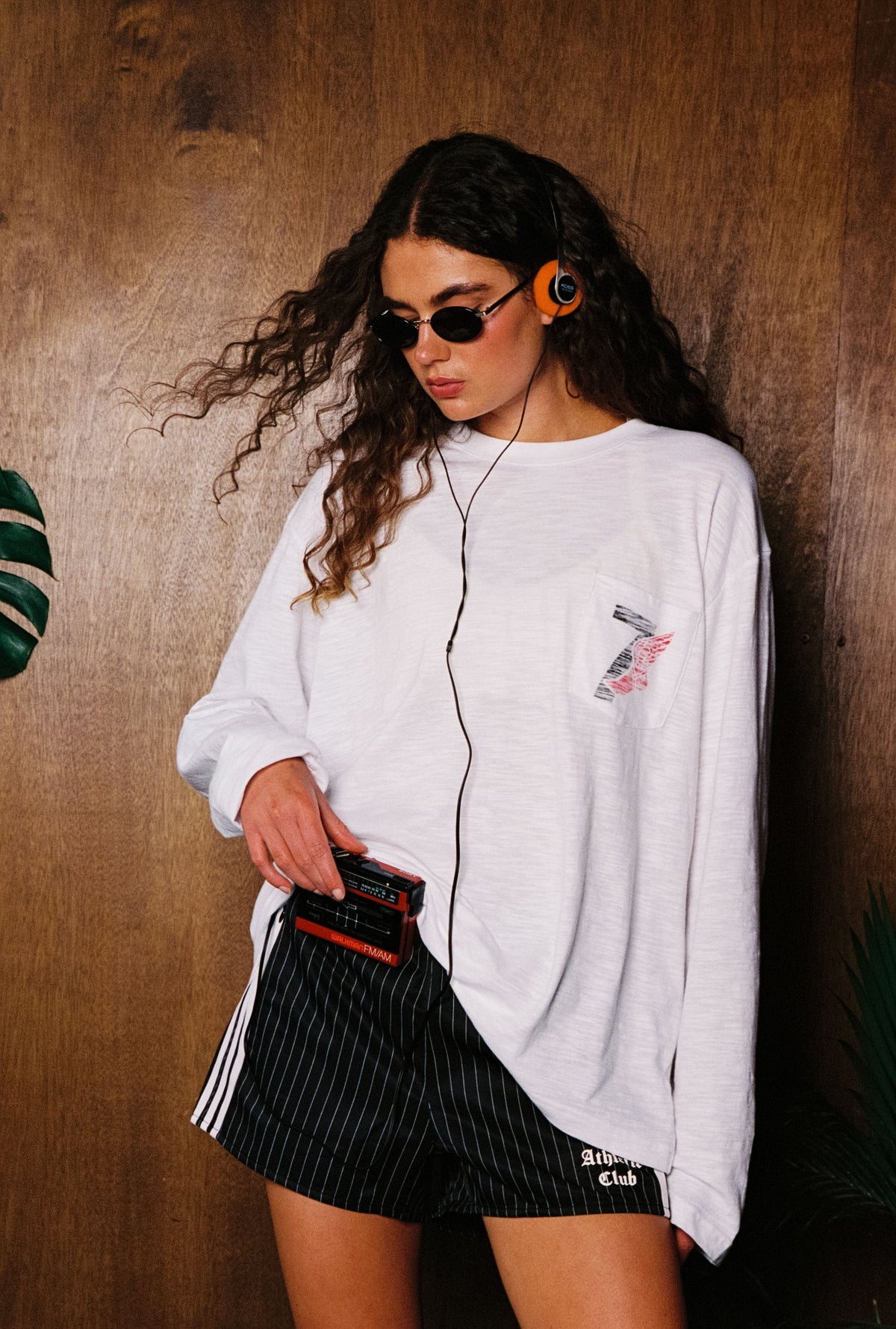 Winged foot slub cotton long sleeve (white)