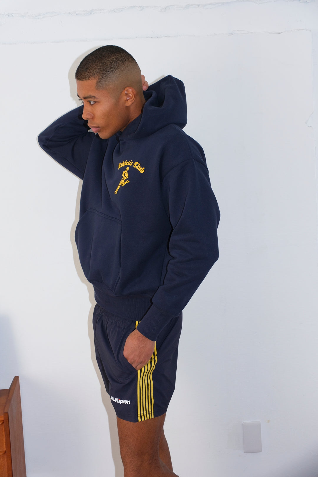 The Running man logo hoodie (Navy Blue) *PRE-ORDER