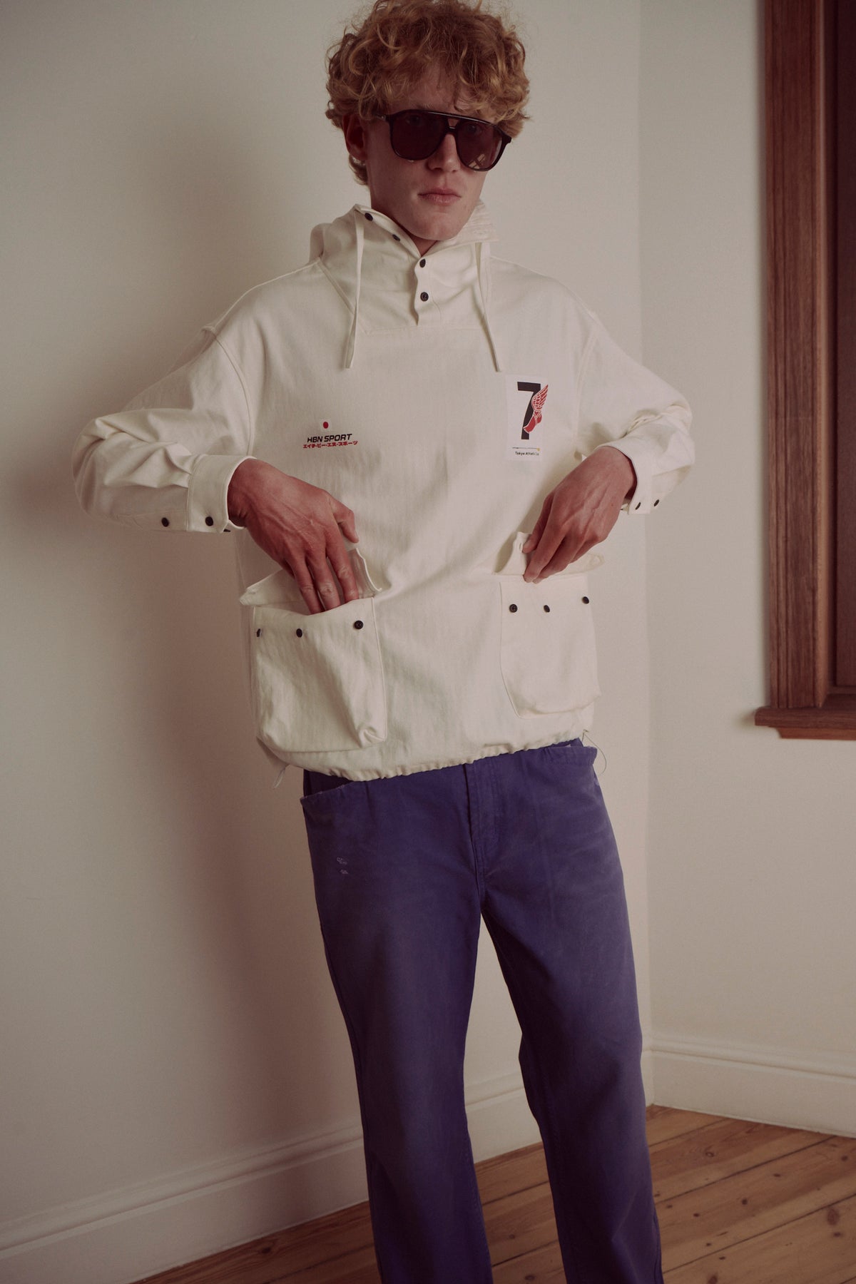 Tokyo Athletic Club Ski Jacket (White herringbone)