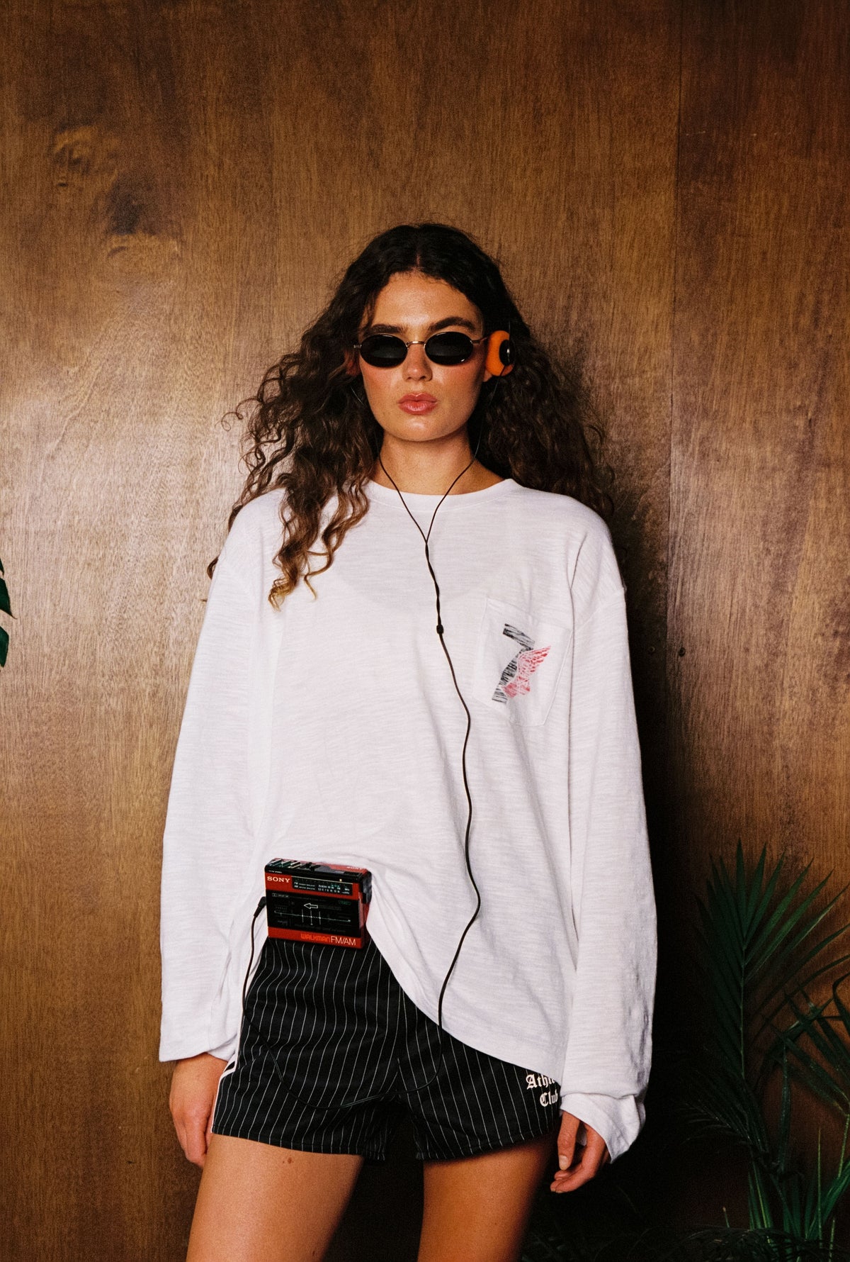 Winged foot slub cotton long sleeve (white)