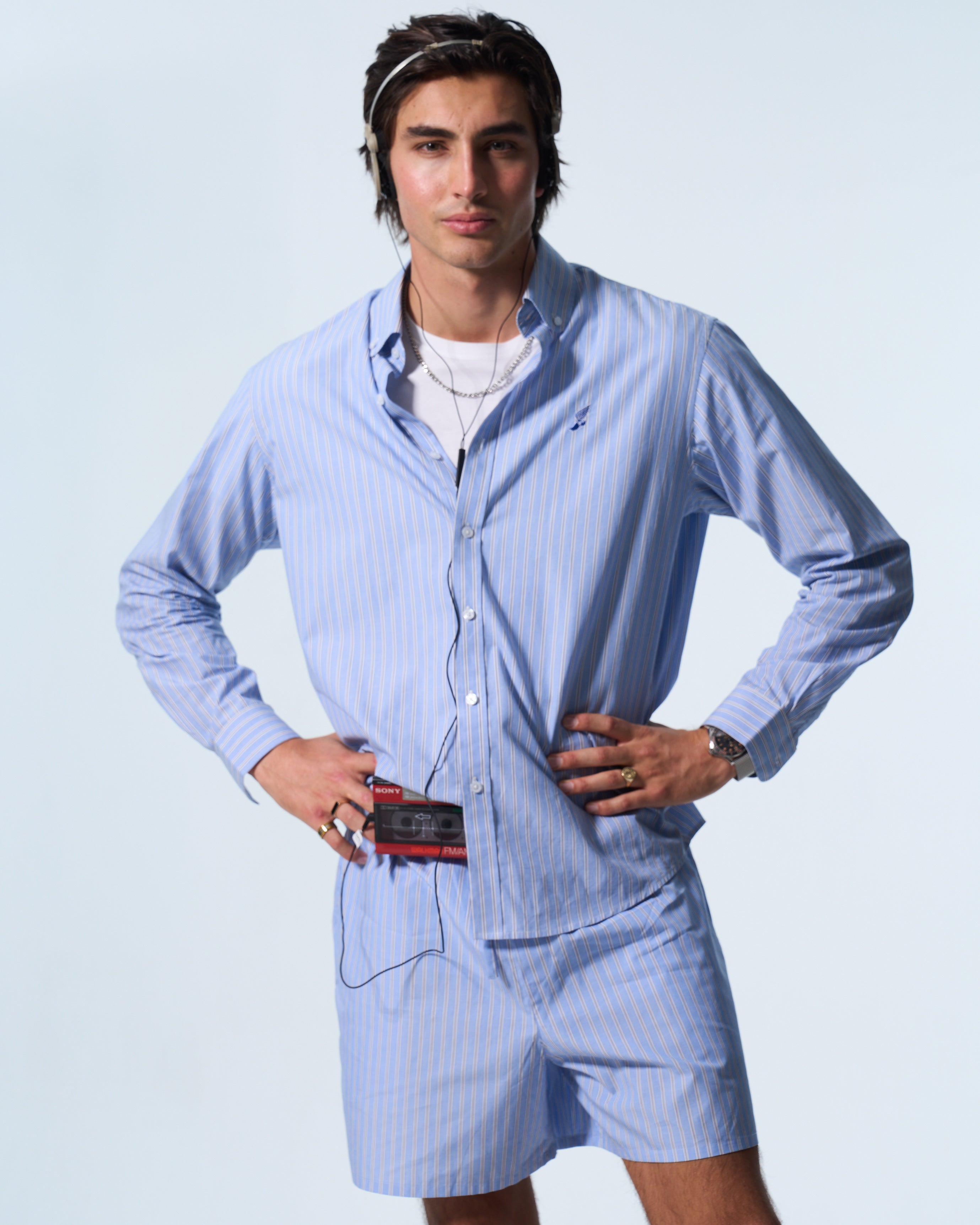 *PRE ORDER* Blue Poplin button down