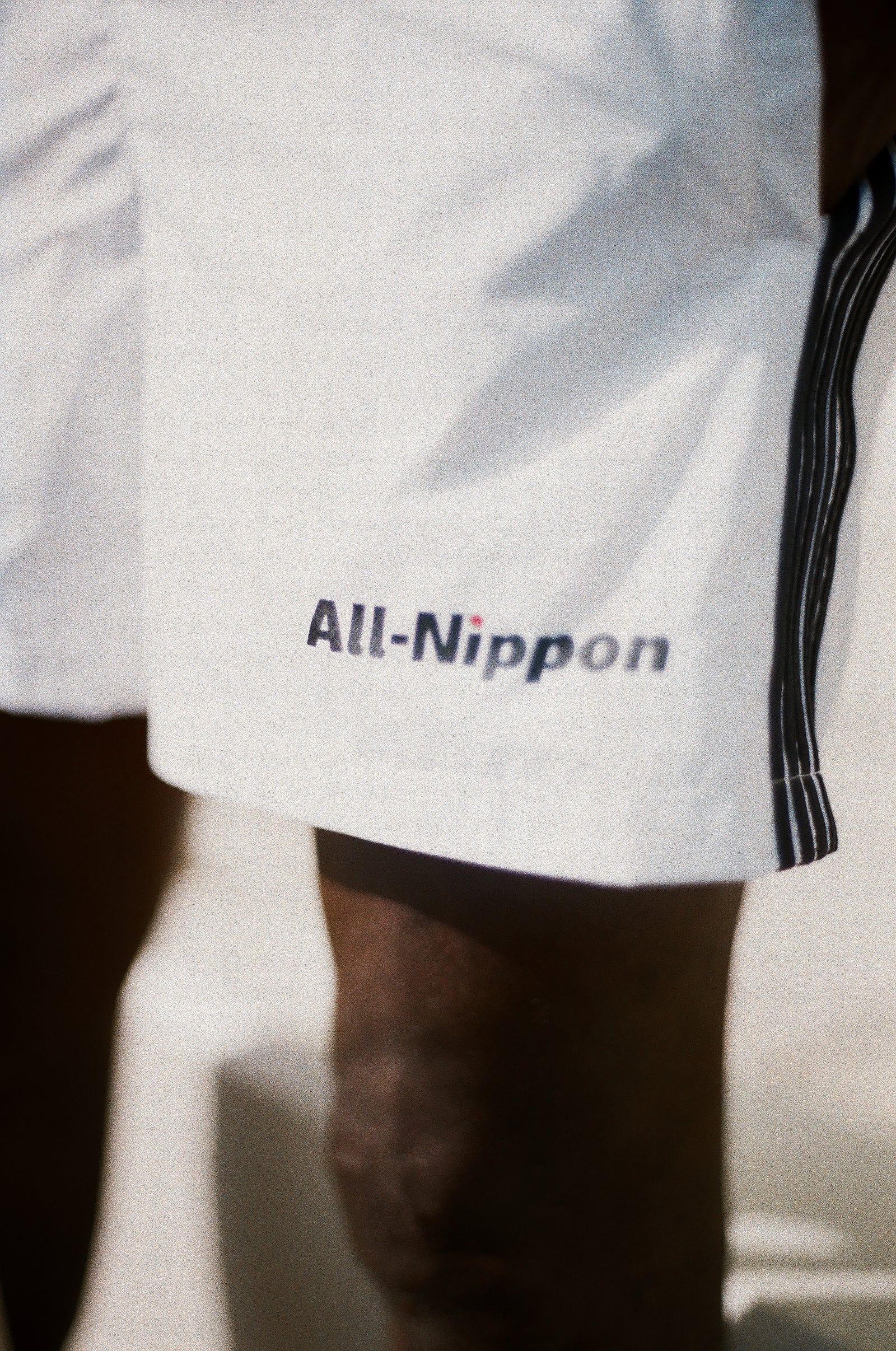 All-Nippon Nylon Jogging Shorts (White & Black) – Human by