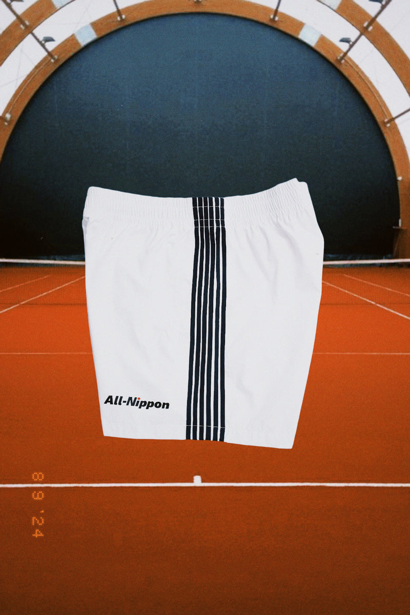 All-Nippon Nylon Jogging Shorts (White & Black)