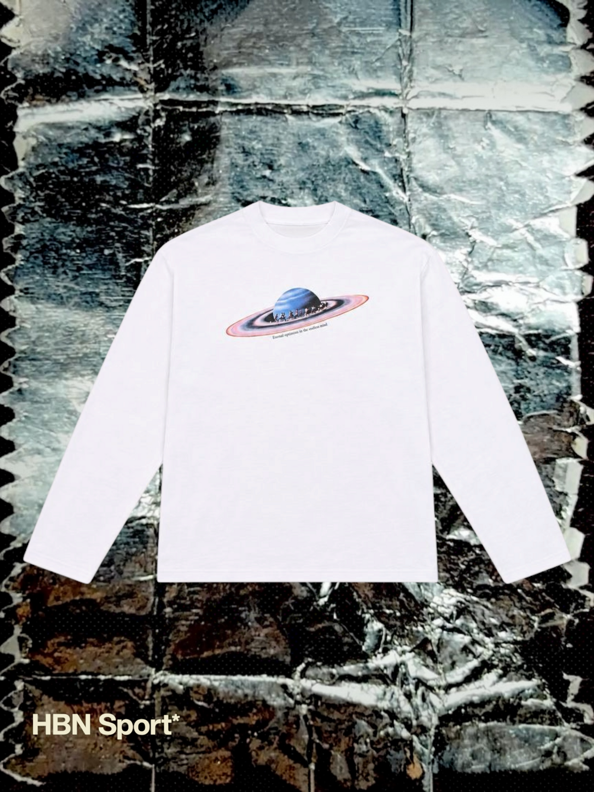 Eternal exploration slub cotton long sleeve tee