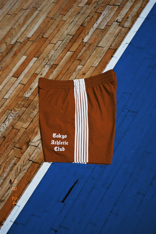 Tokyo Athletic Club Nylon Jogging Shorts (Maroon & White)