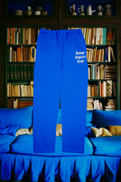 Gothic logo straight leg sweatpants (Royal Blue)