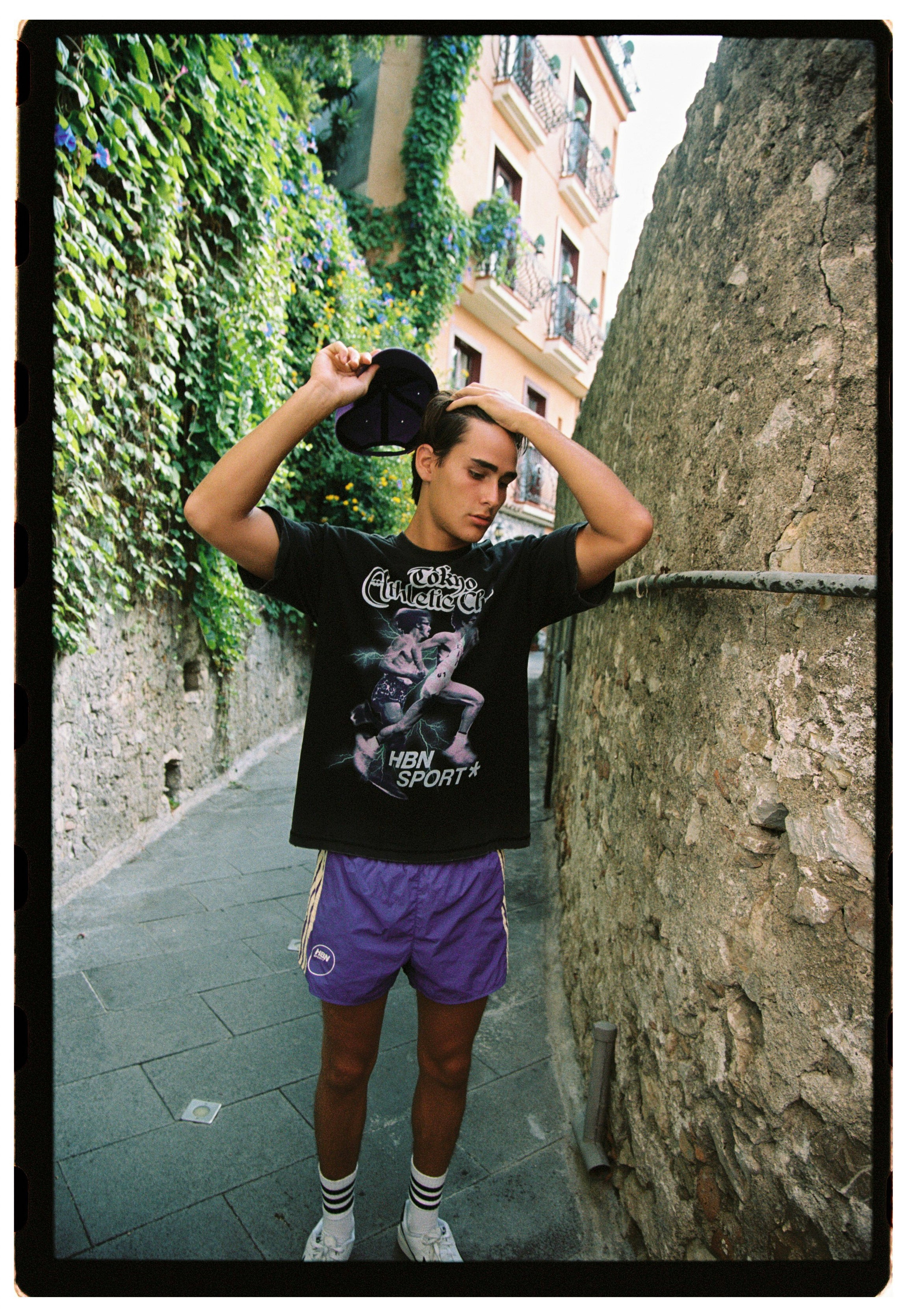 Seaside Nylon Track Shorts (Purple)