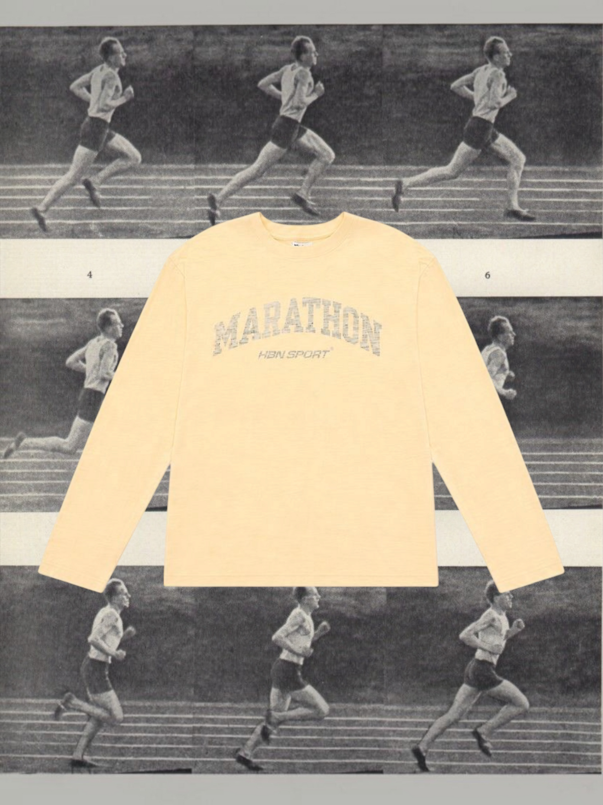 Marathon Long sleeve tee (baby yellow)