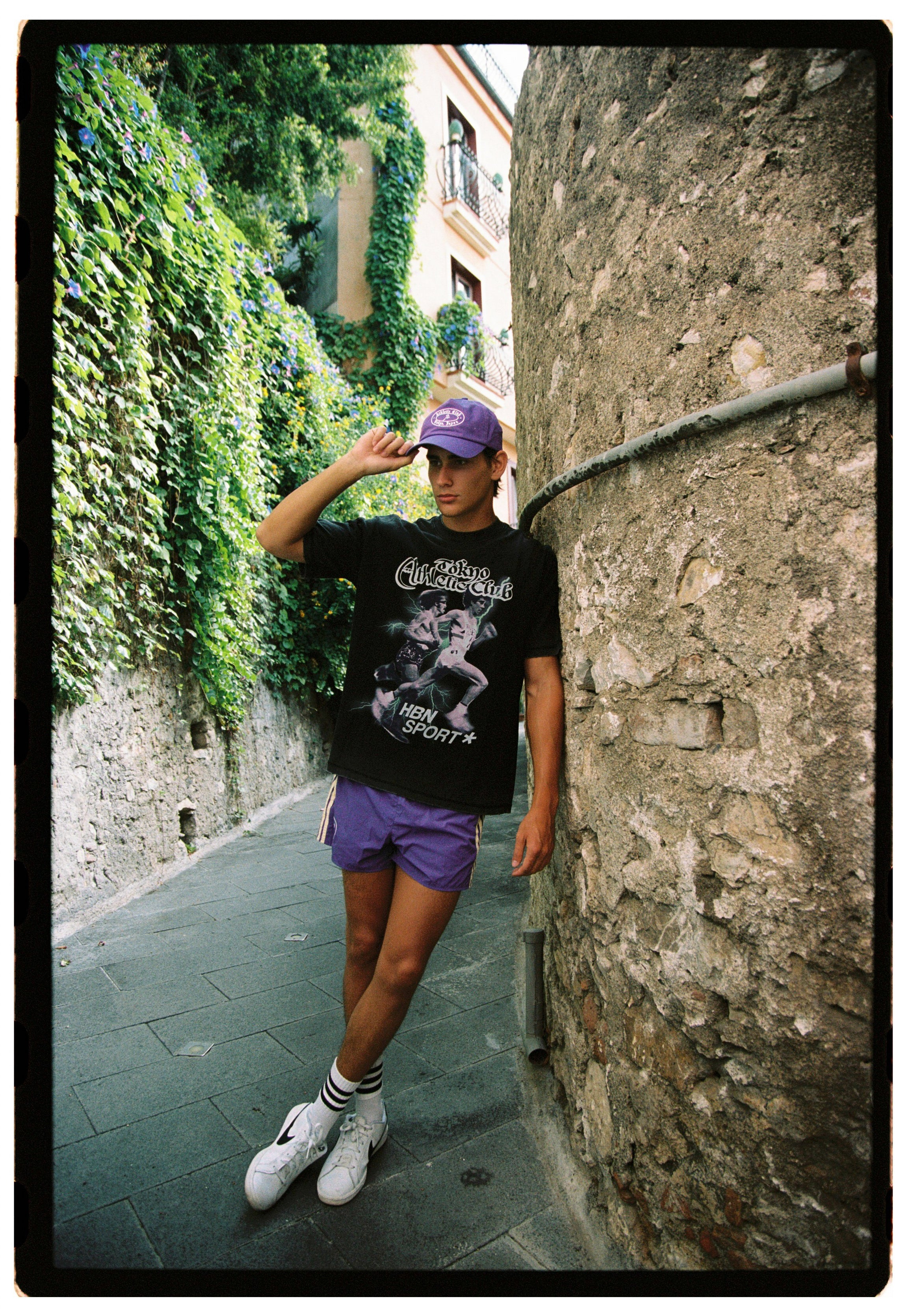 Seaside Nylon Track Shorts (Purple)