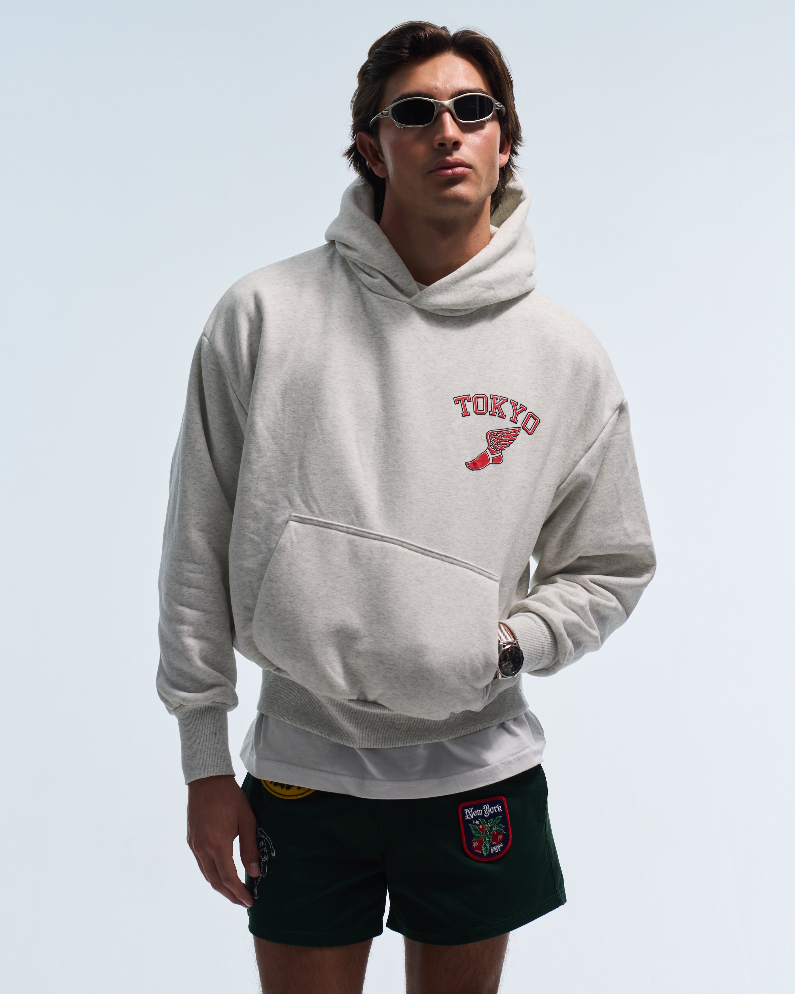 *PRE ORDER* Winged foot hoodie (Grey)