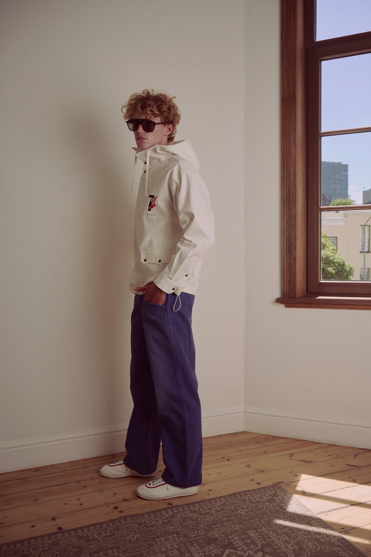 Tokyo Athletic Club Ski Jacket (White herringbone)