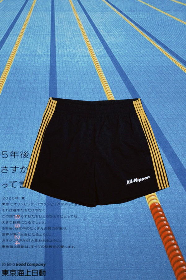 All-Nippon Nylon Jogging Shorts (Navy & Yellow)