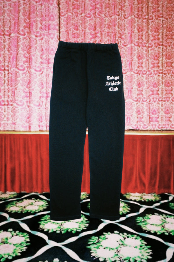 Gothic logo straight leg sweatpants (Black)