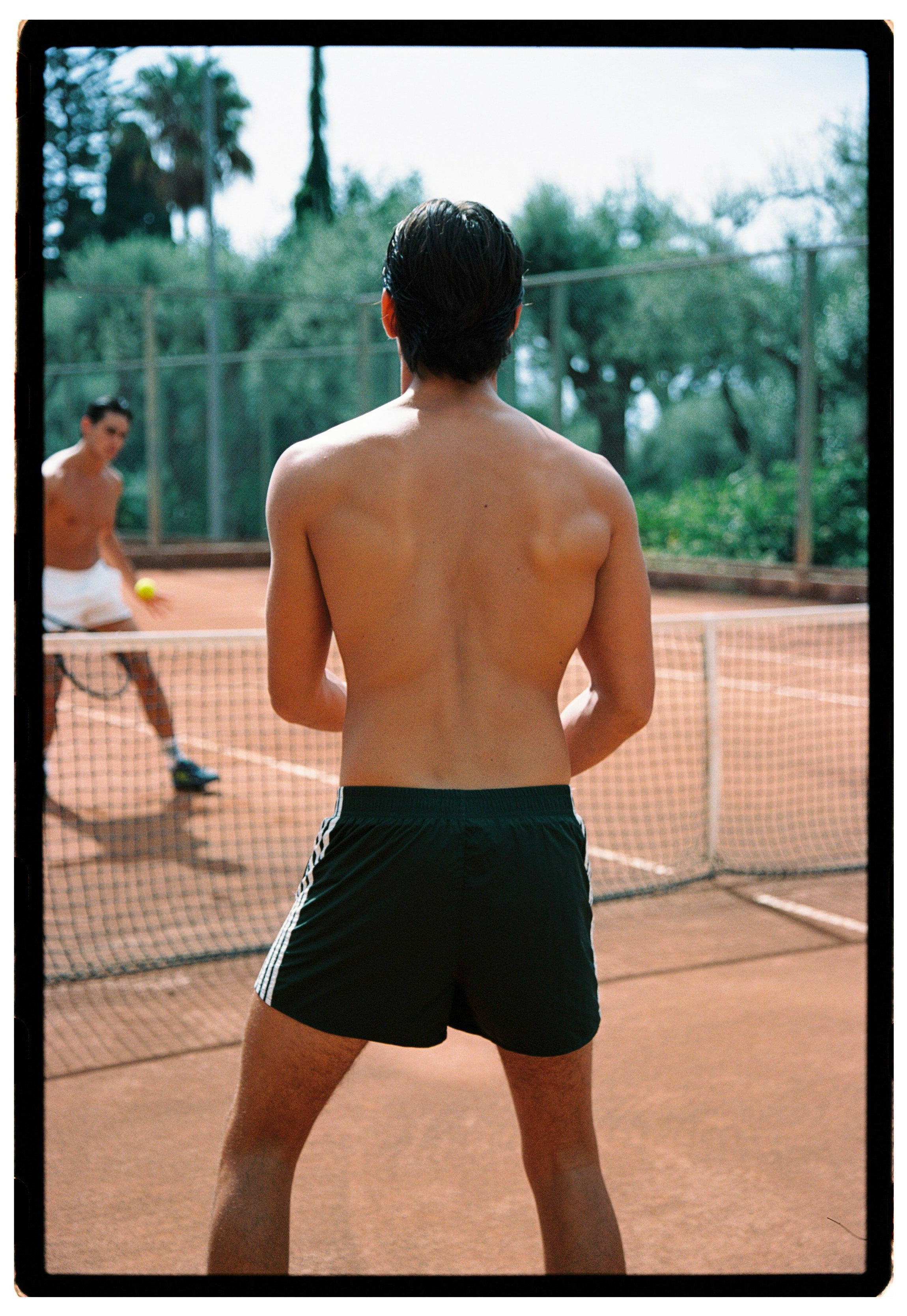 Forest Green Nylon Tennis shorts