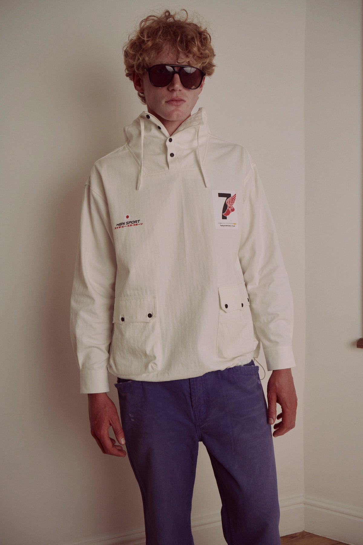 Tokyo Athletic Club Ski Jacket (White herringbone)
