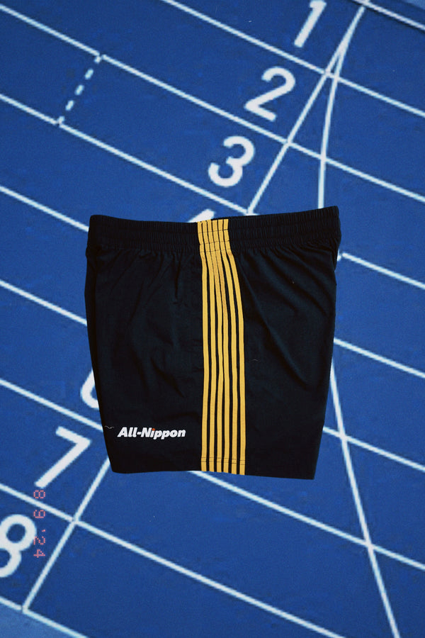 All-Nippon Nylon Jogging Shorts (Navy & Yellow)