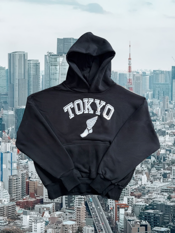 Winged foot hoodie (Black)