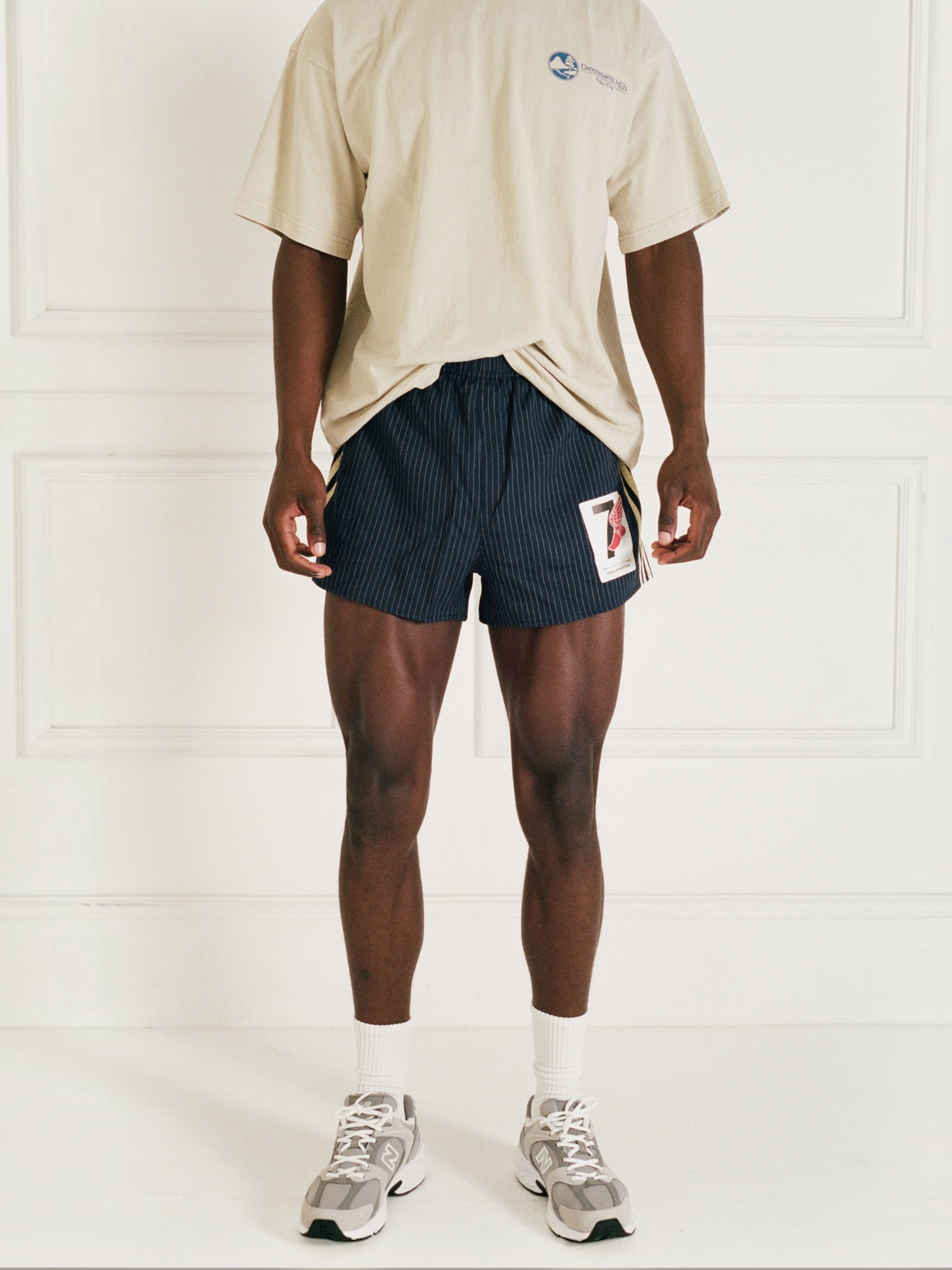 Clubhouse Shorts (Navy blue & Baby Yellow)
