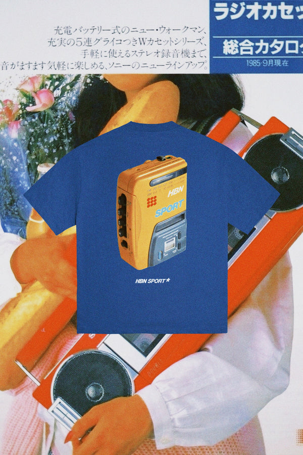 HBN Sport* Cassette T-shirt (Royal Blue)