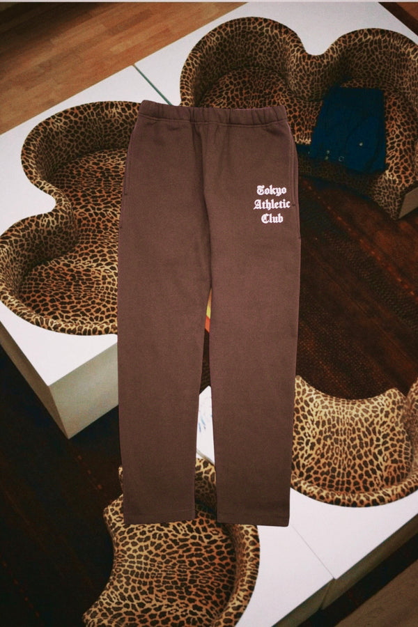 Gothic logo straight leg sweatpants (Mocha Brown)