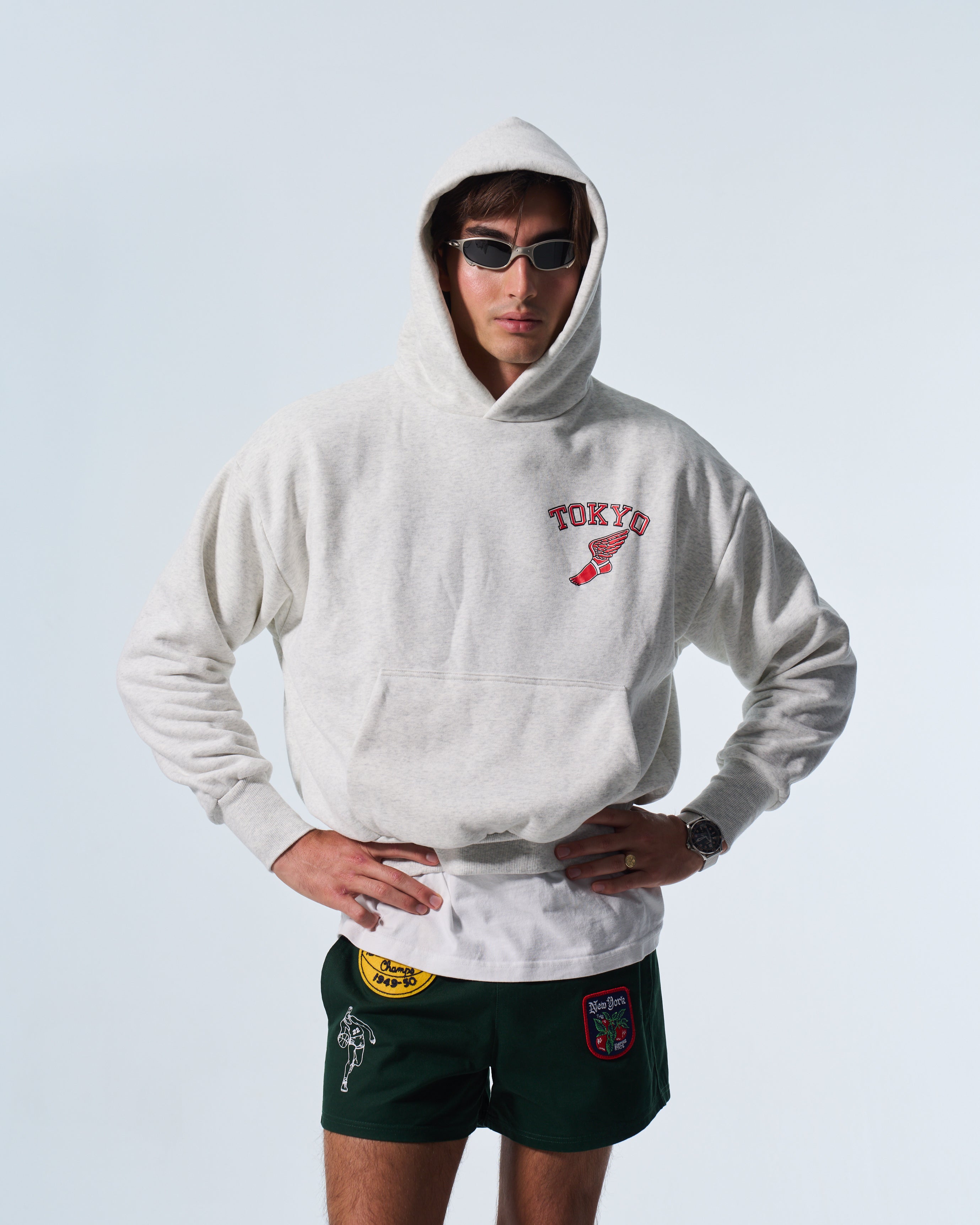 *PRE ORDER* Winged foot hoodie (Grey)