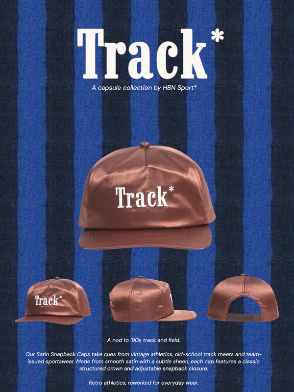 Track* Satin SnapBack (mocha brown)