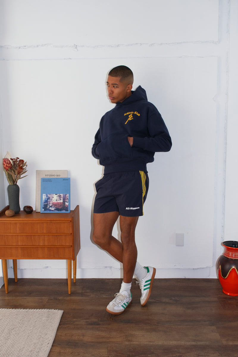 All-Nippon Nylon Jogging Shorts (Navy & Yellow)