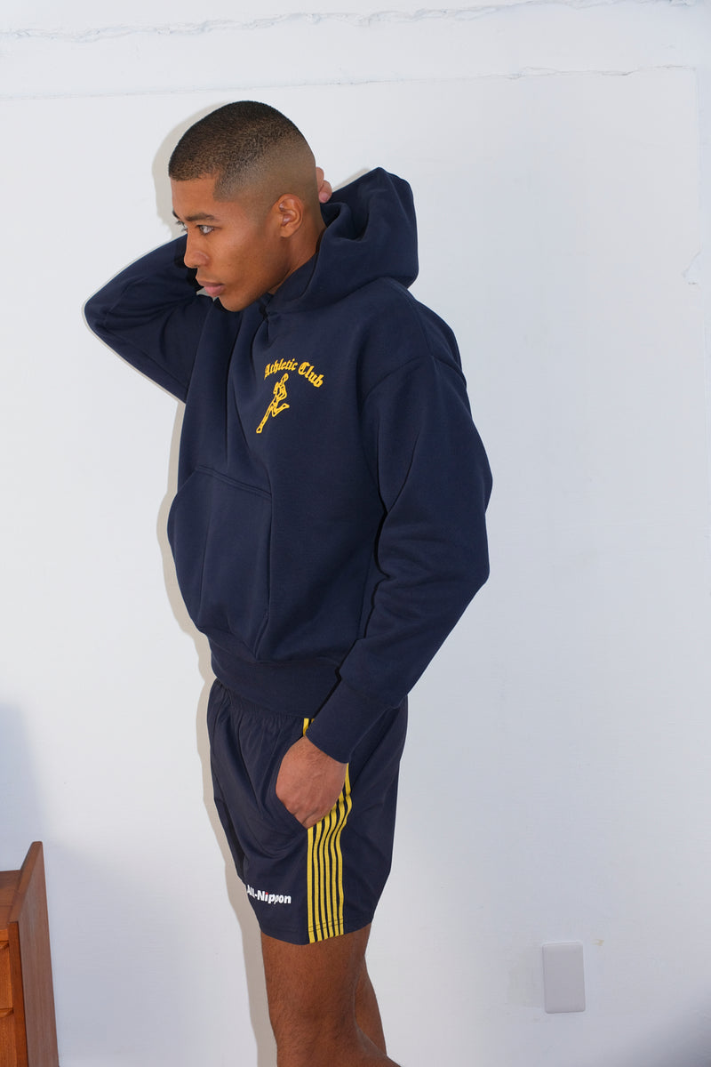 The Running man logo hoodie (Navy Blue)