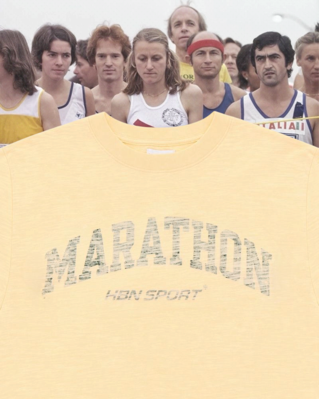 Marathon Long sleeve tee (baby yellow)
