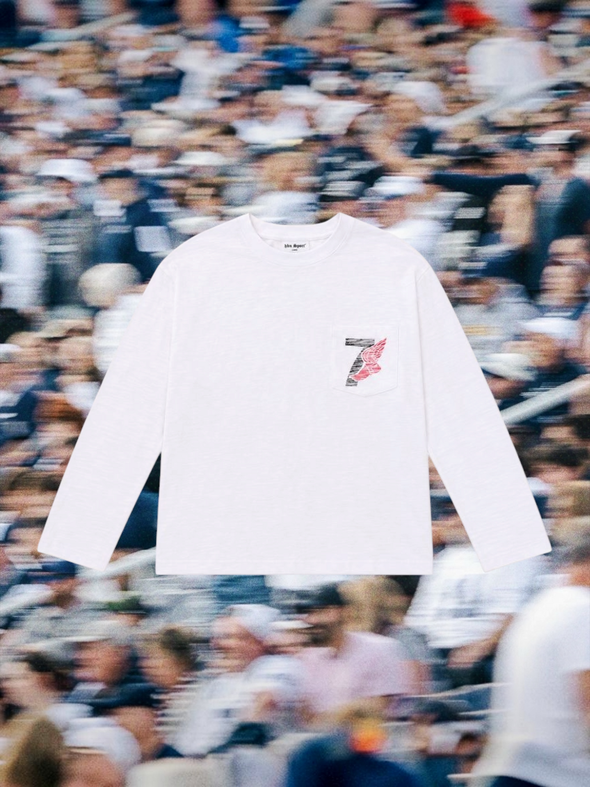 Winged foot slub cotton long sleeve (white)