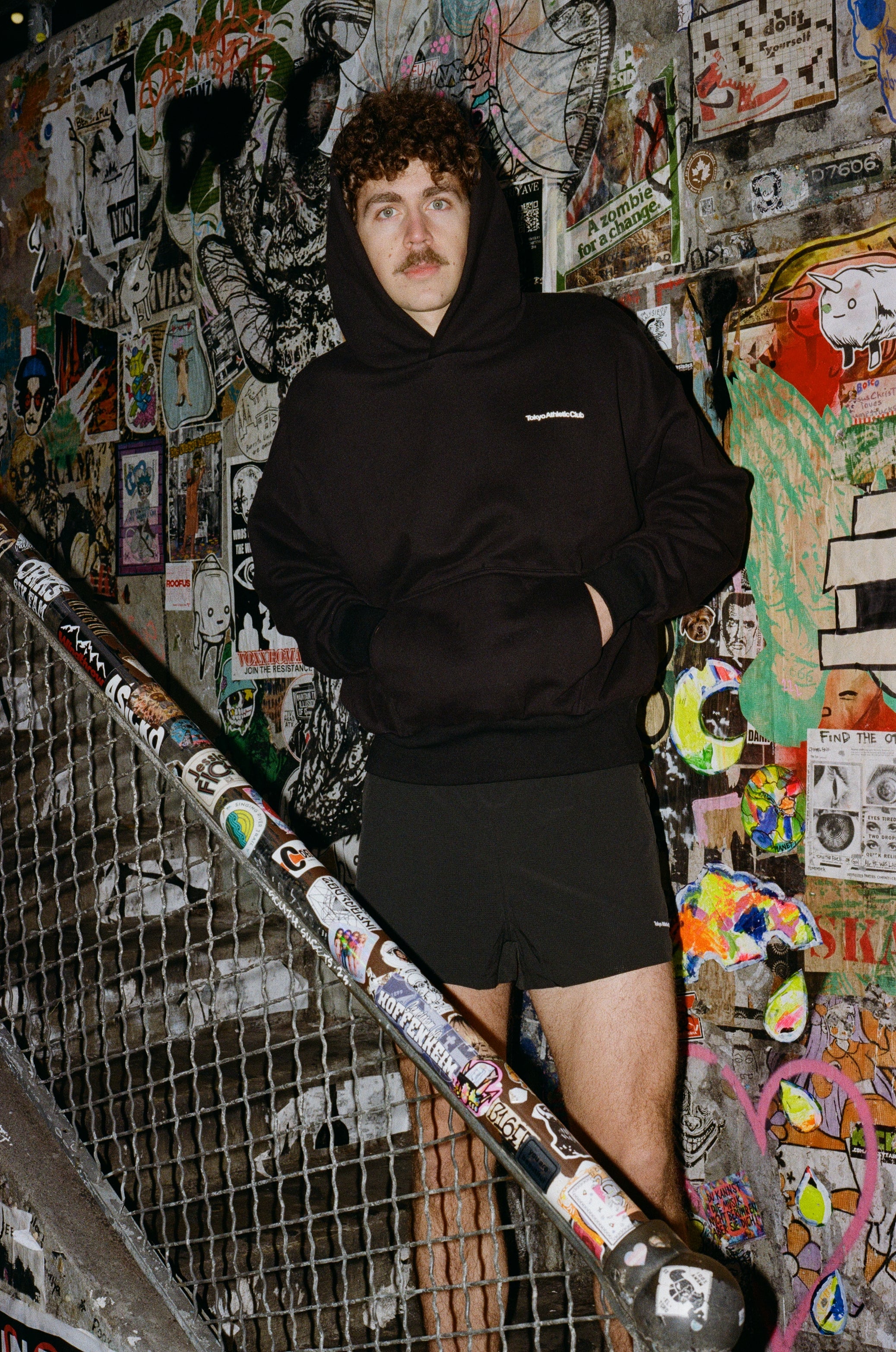 Tokyo Athletic Club basic logo cropped hoodie