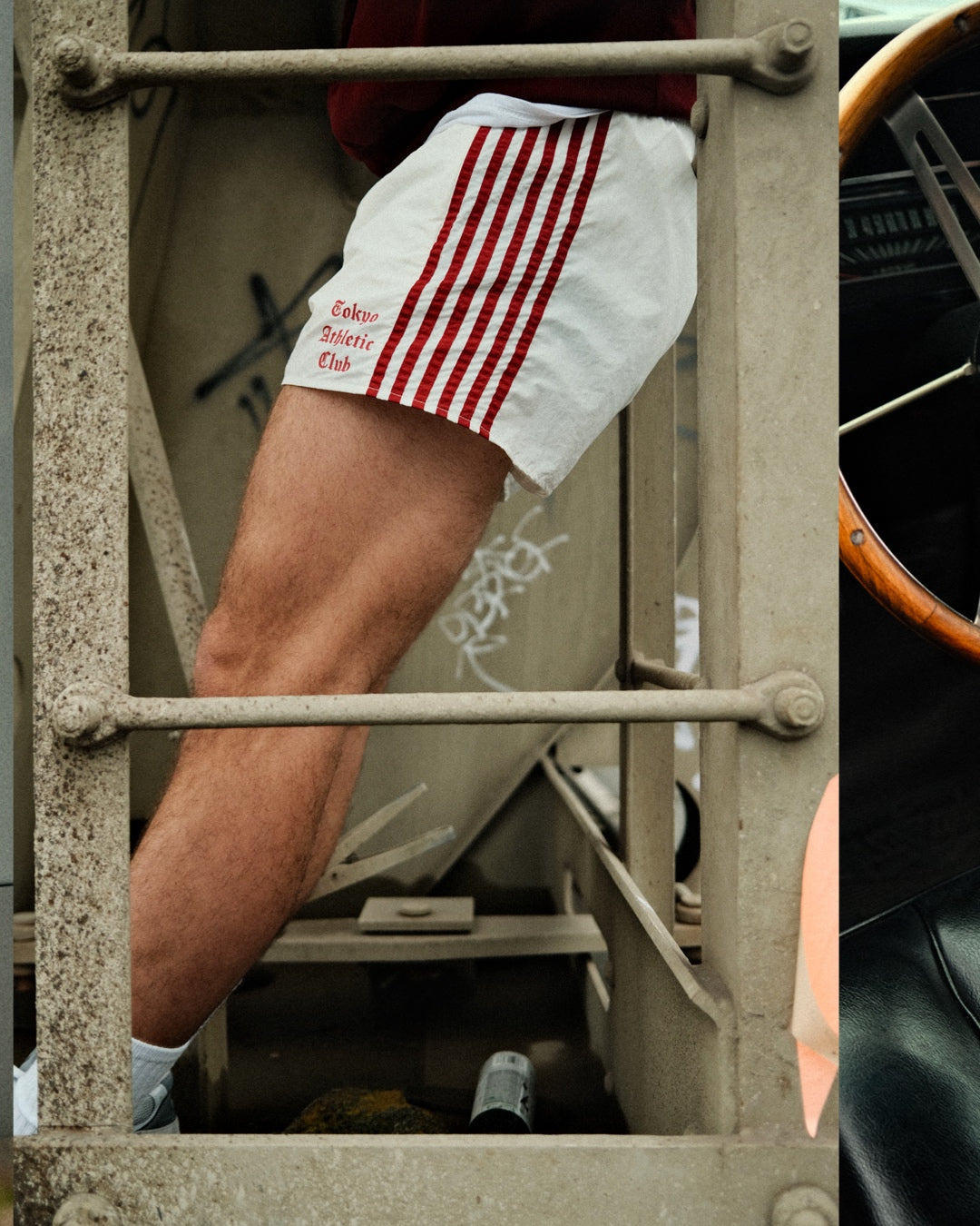 *PRE ORDER* Tokyo Athletic Club Nylon Relay Shorts(white & Red)