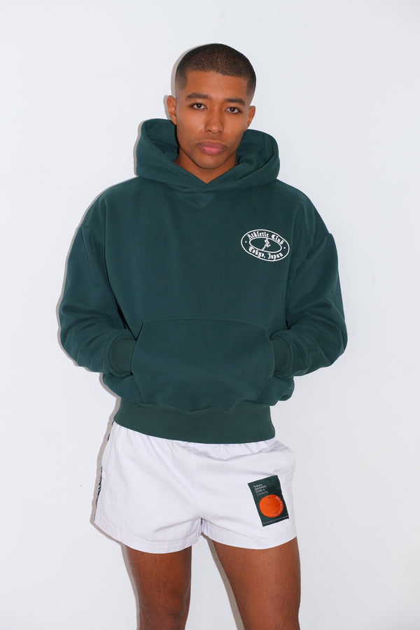 The Running Man logo hoodie (Oregon green)