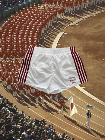 Tokyo Athletic Club Nylon Relay Shorts(white & Red)